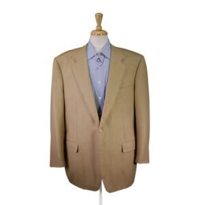 Solemare Maus & Hoffman Ravazzolo Brown Knit Woven Wool 2-Btn Blazer 50L